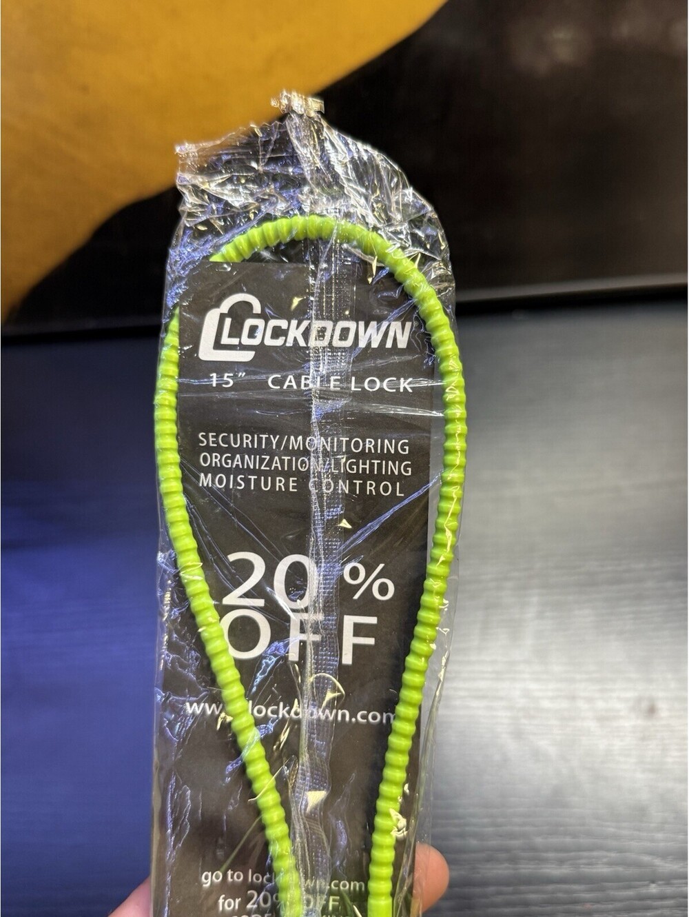 Lockdown 15” Cable Gun Lock Green 2 Keys 411380000 California DOJ Compliant